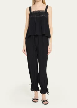 Ciao LuciaPauli Silk Embroidered Pants