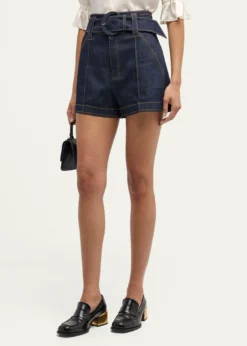 Cinq a SeptAldi Belted Denim Shorts