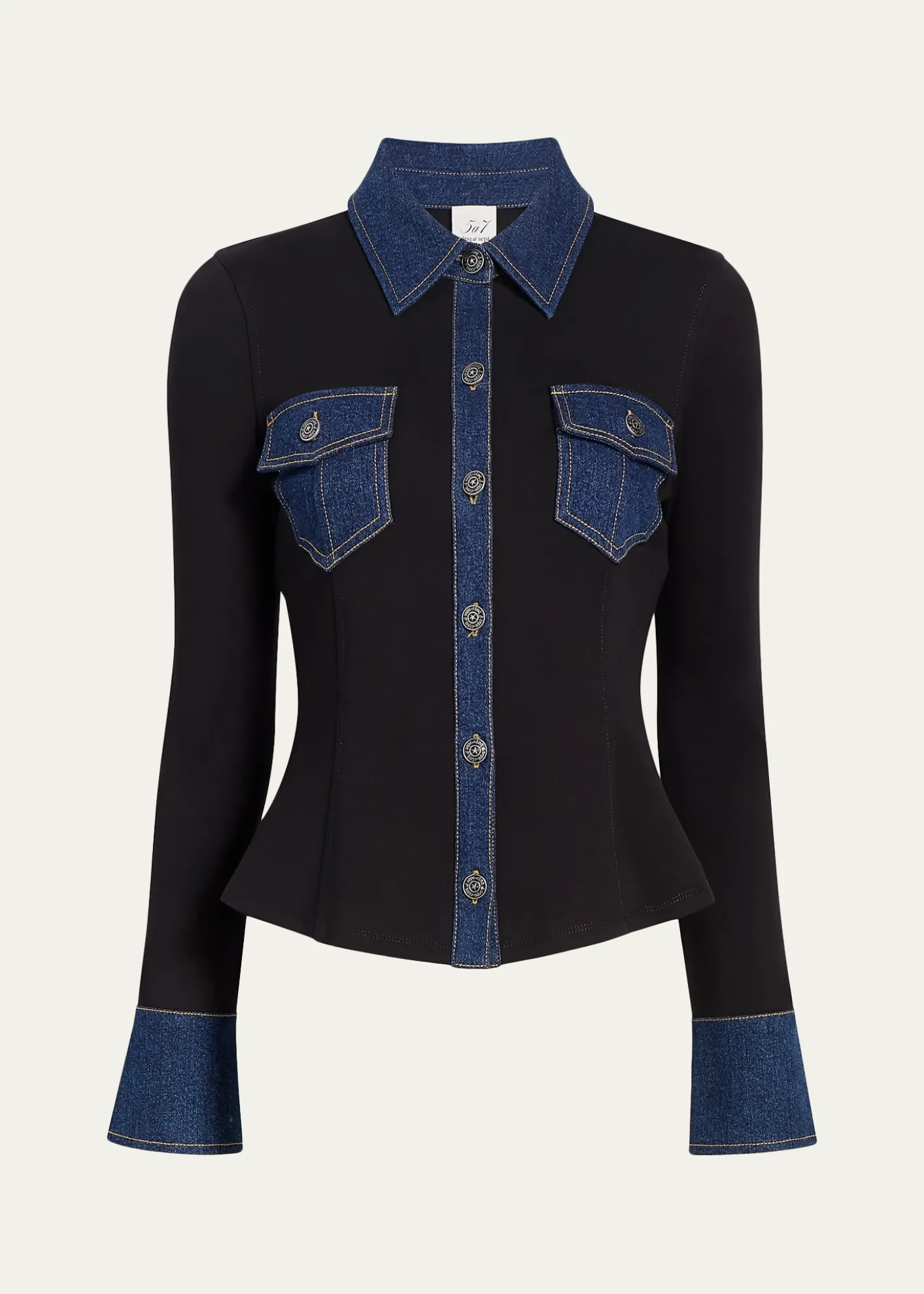 Cinq a SeptAliza Denim Button-Front Shirt