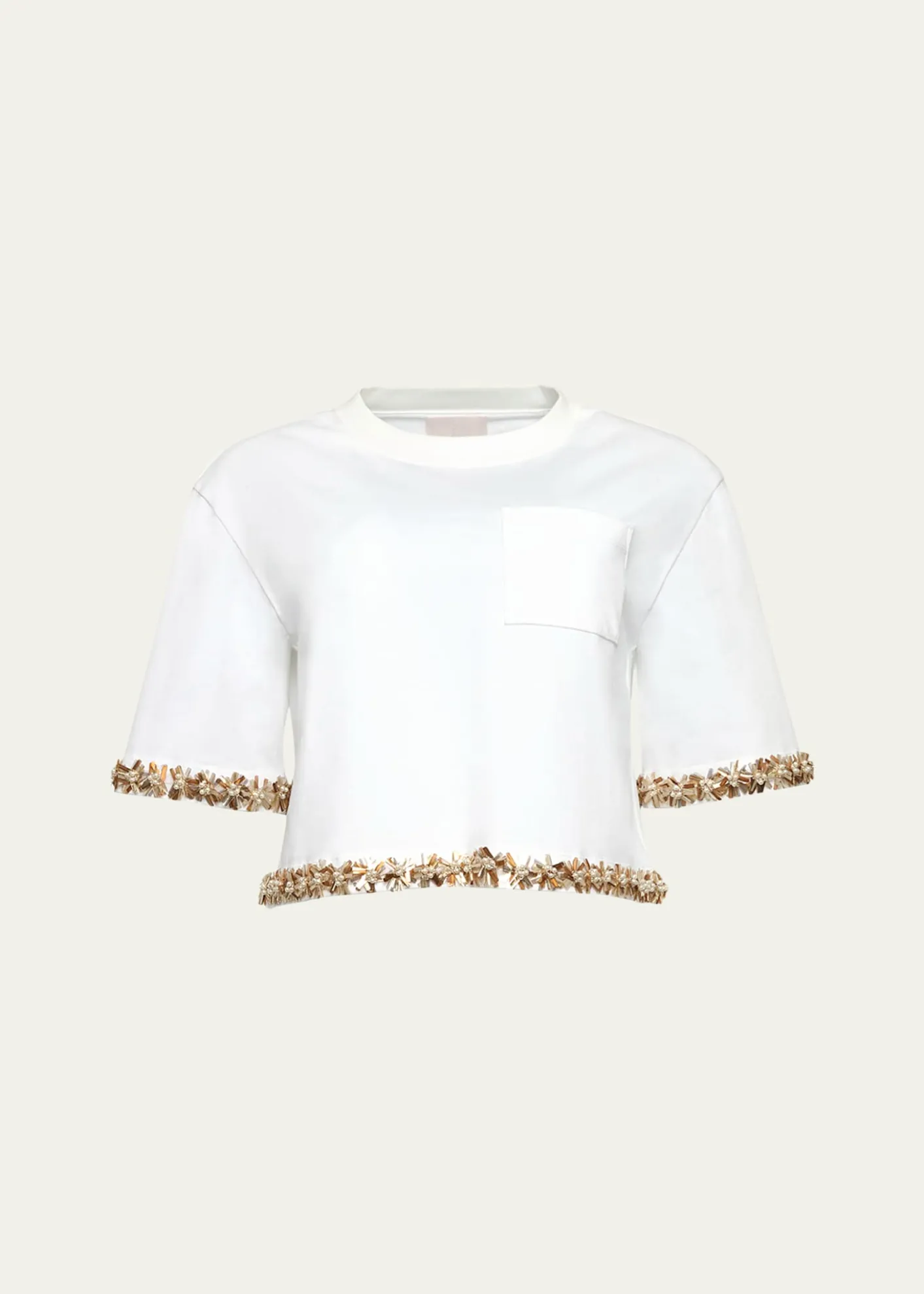 Cinq a SeptAsa Embellished Sunflare Floral Tee