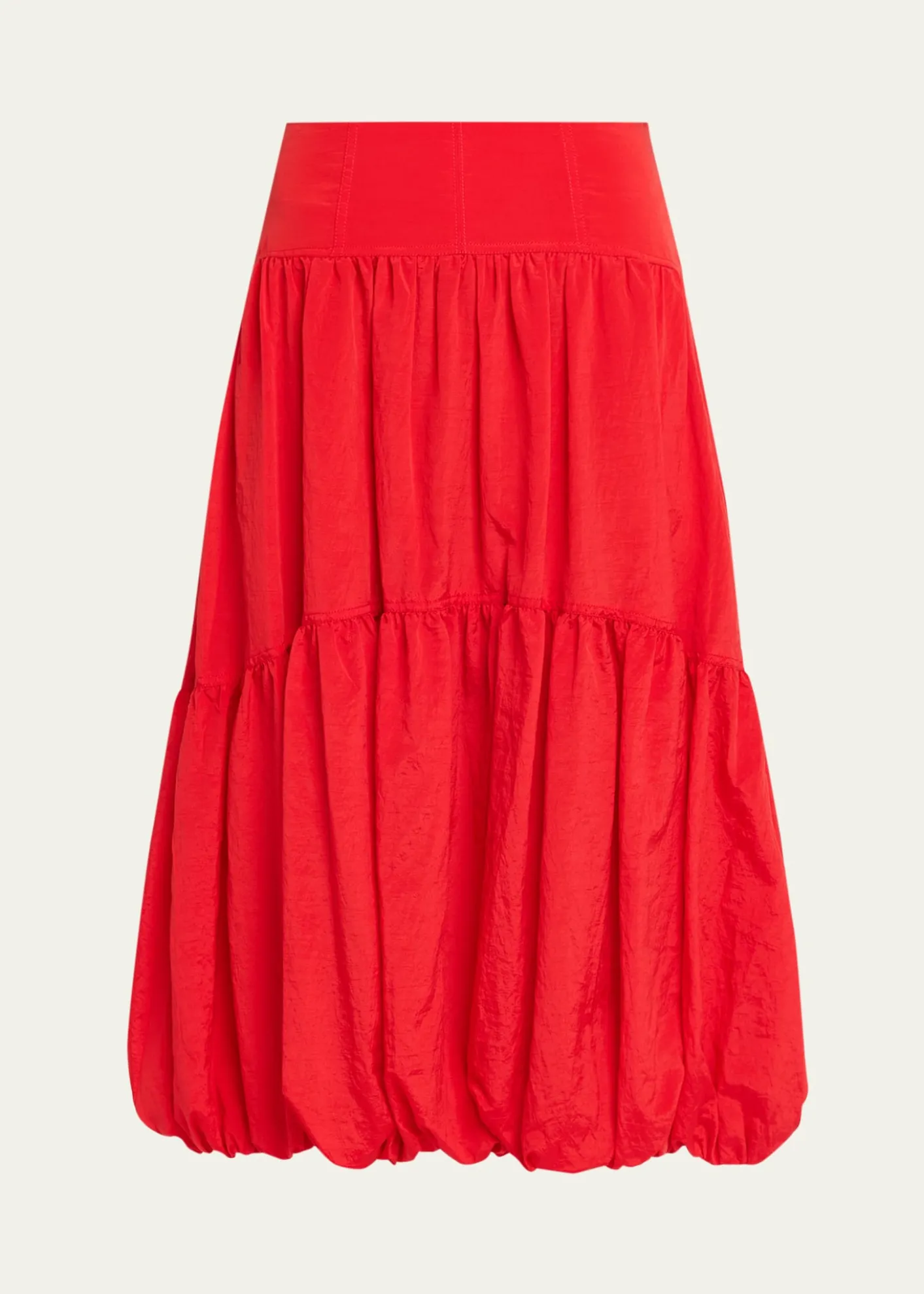 Cinq a SeptBlythe High-Waist Tiered Midi Skirt