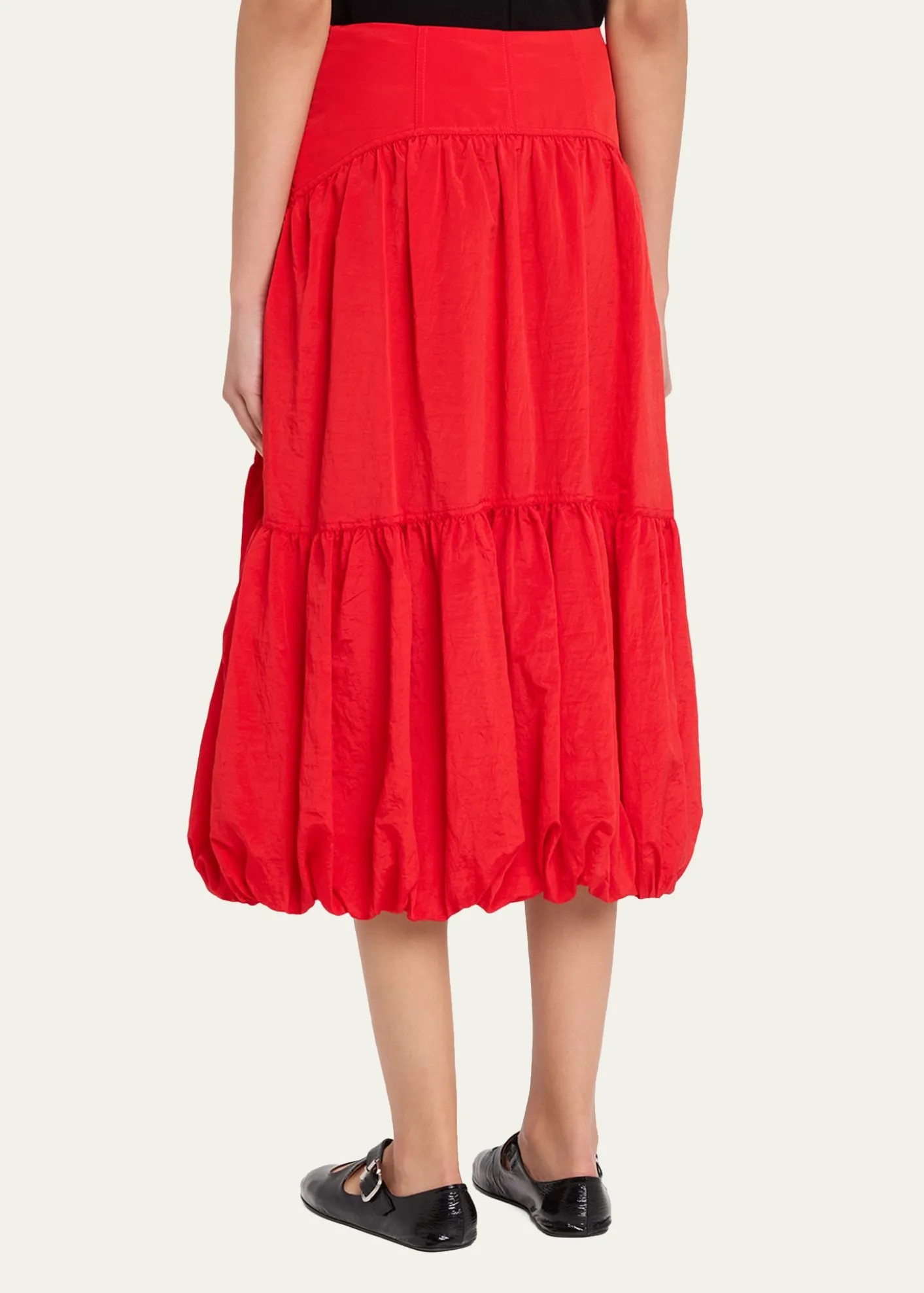 Cinq a SeptBlythe High-Waist Tiered Midi Skirt
