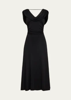 Cinq a SeptCarino Draped Midi Dress