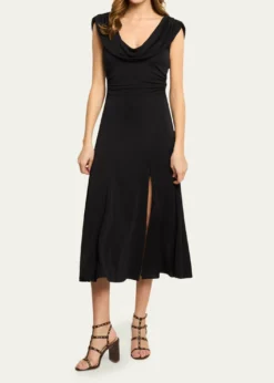 Cinq a SeptCarino Draped Midi Dress