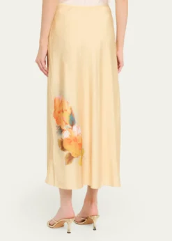 Cinq a SeptCarole Watercolor Floral Midi Skirt