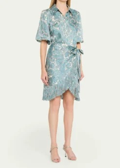 Cinq a SeptHendrix Paisley Mini Shirtdress