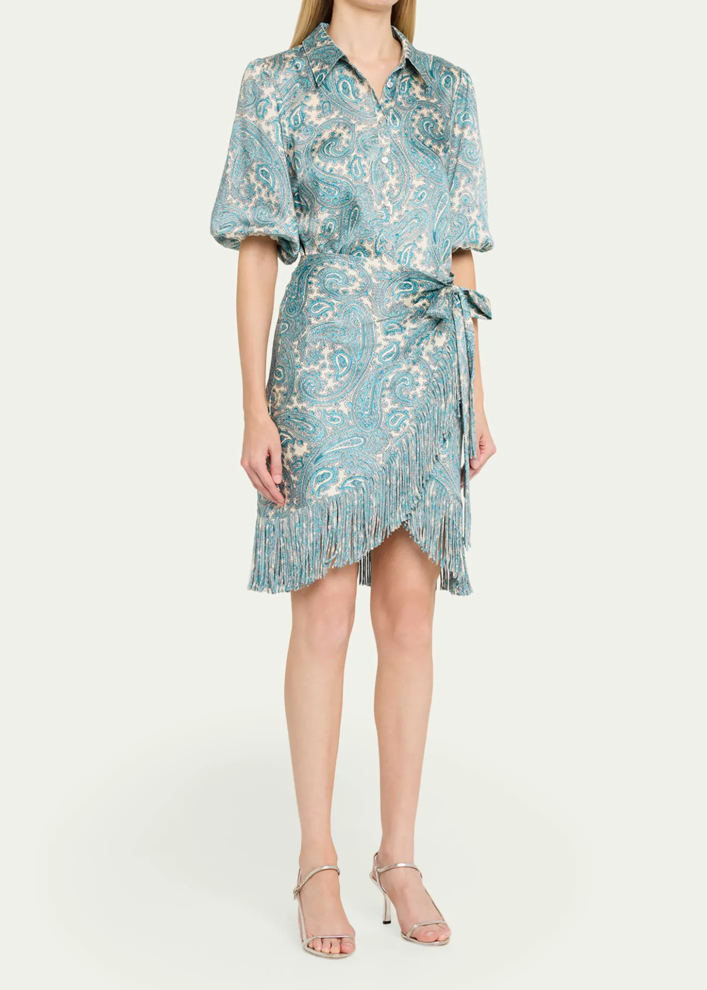 Cinq a SeptHendrix Paisley Mini Shirtdress