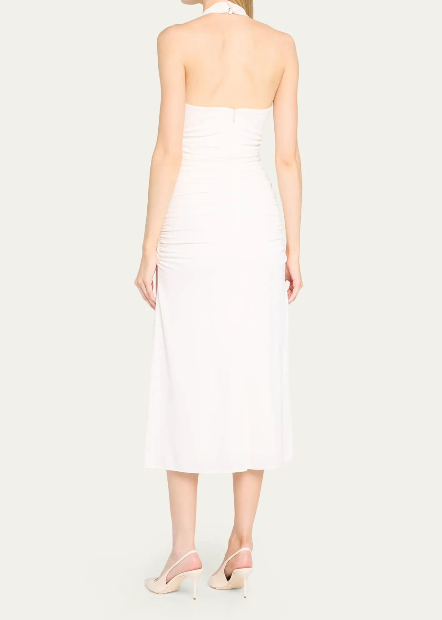 Cinq a SeptKaia Draped Halter Midi Dress