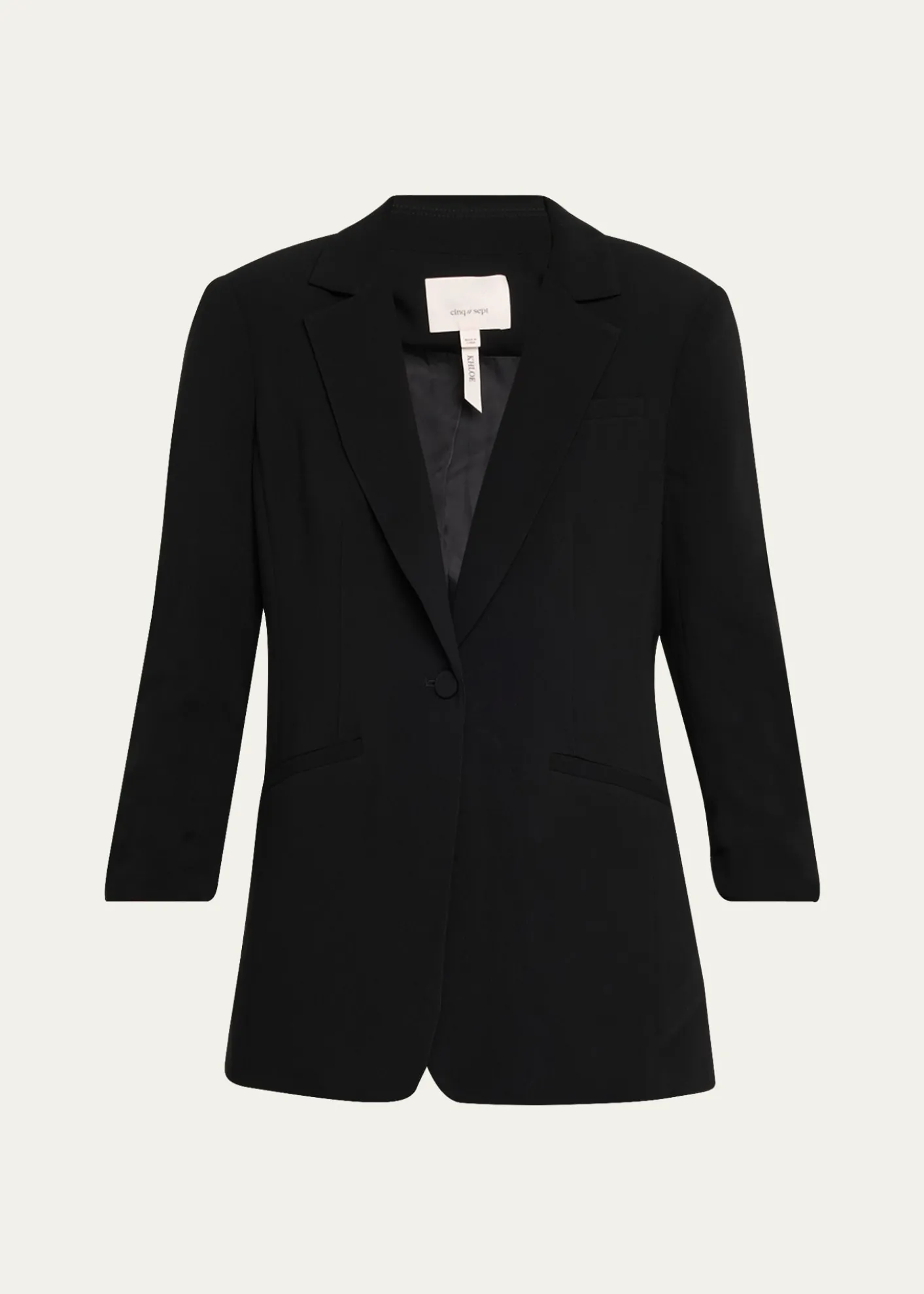 Cinq a SeptKhloe Crepe 3/4-Sleeve Blazer