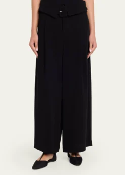 Cinq a SeptLorena Belted Drapey Crepe Pants