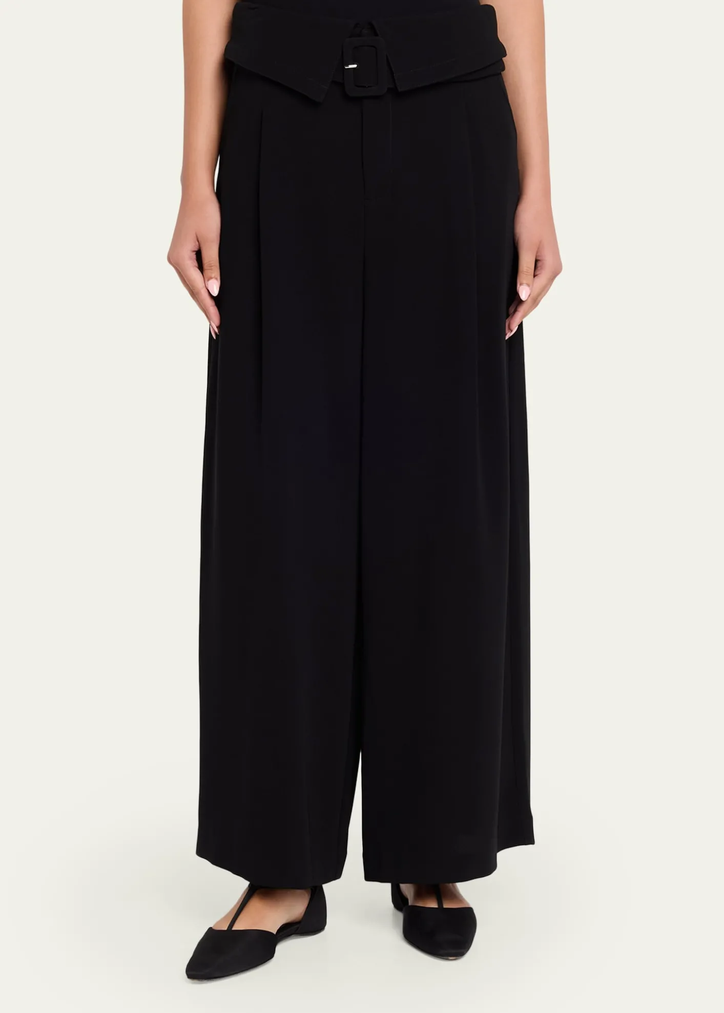 Cinq a SeptLorena Belted Drapey Crepe Pants
