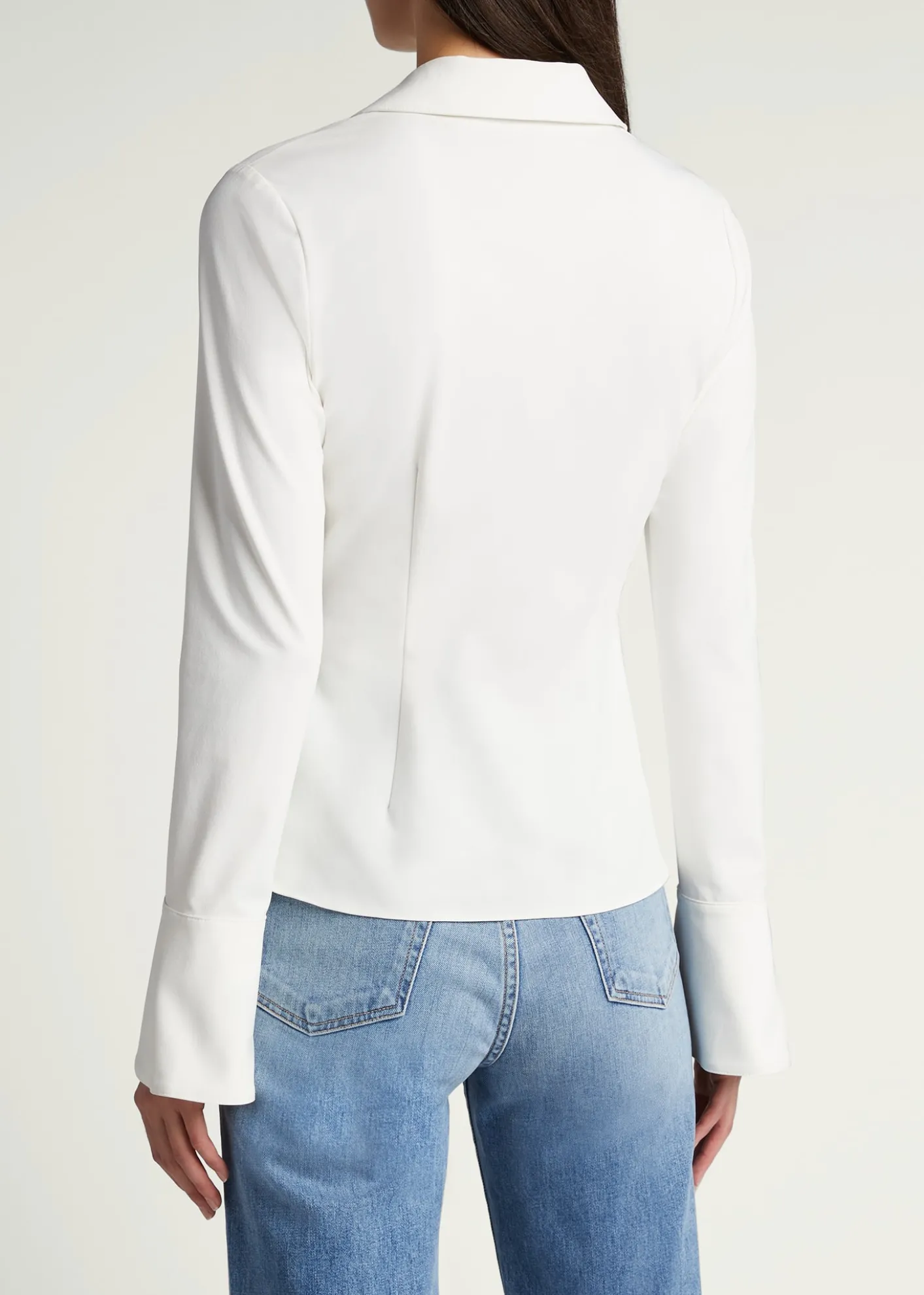 Cinq a SeptMcKenna Long-Sleeve Collared Top
