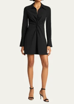 Cinq a SeptMckenna Twist-Front Collared Dress