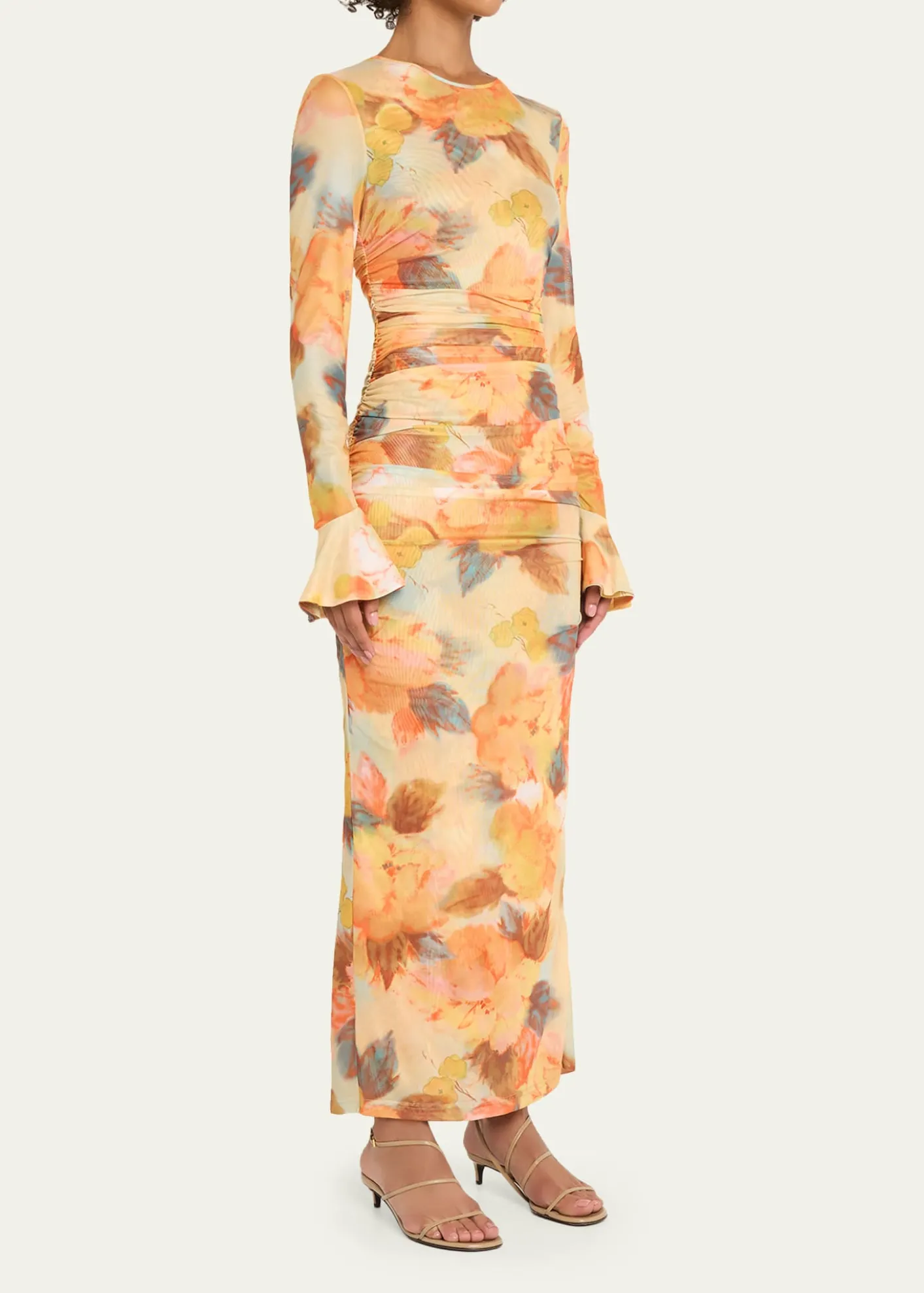 Cinq a SeptNeriah Watercolor Floral Mesh Maxi Dress