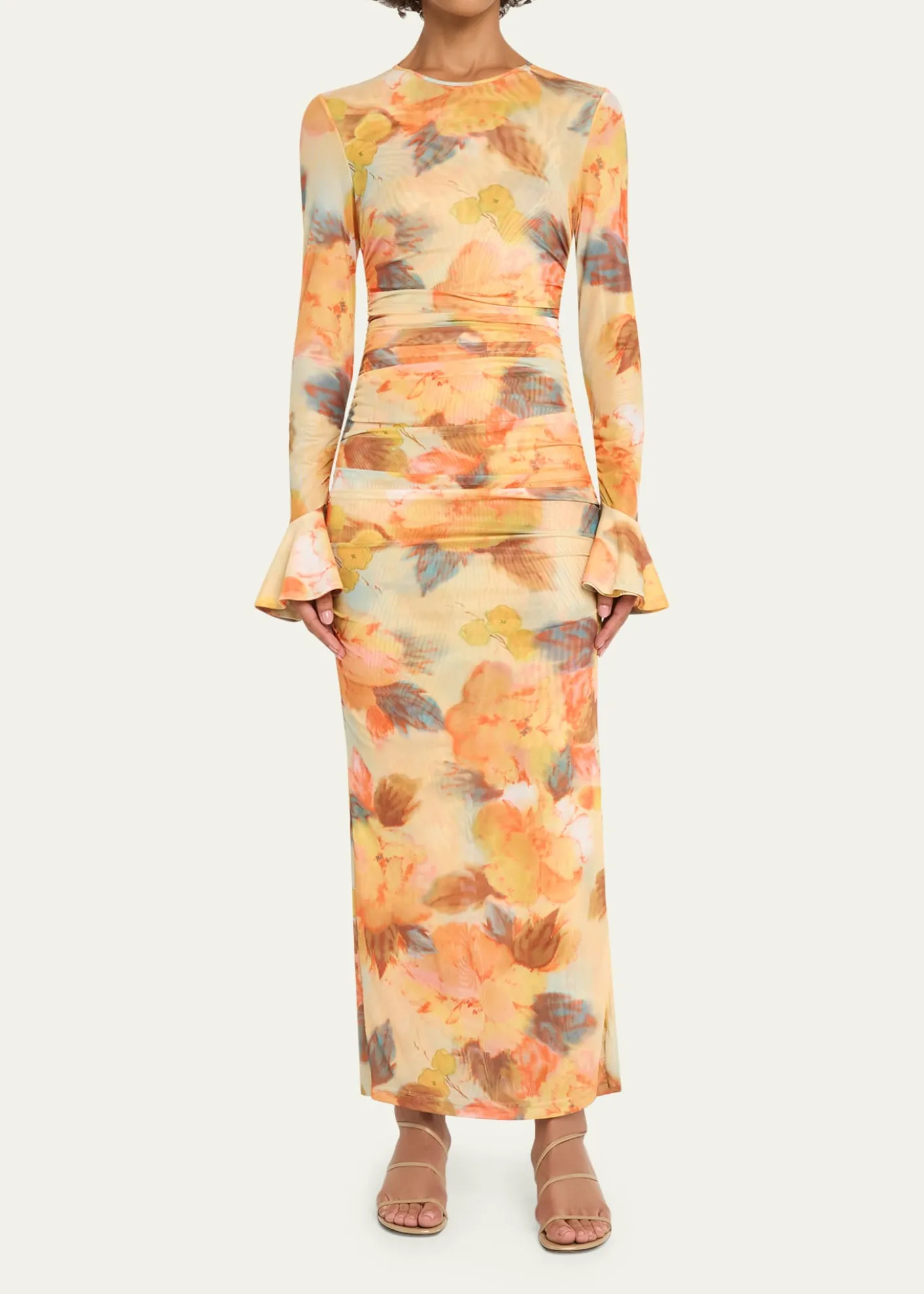 Cinq a SeptNeriah Watercolor Floral Mesh Maxi Dress