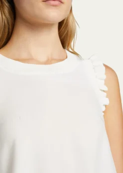 Cinq a SeptTous Les Jours Lenore Crewneck Sleeveless Silk Top