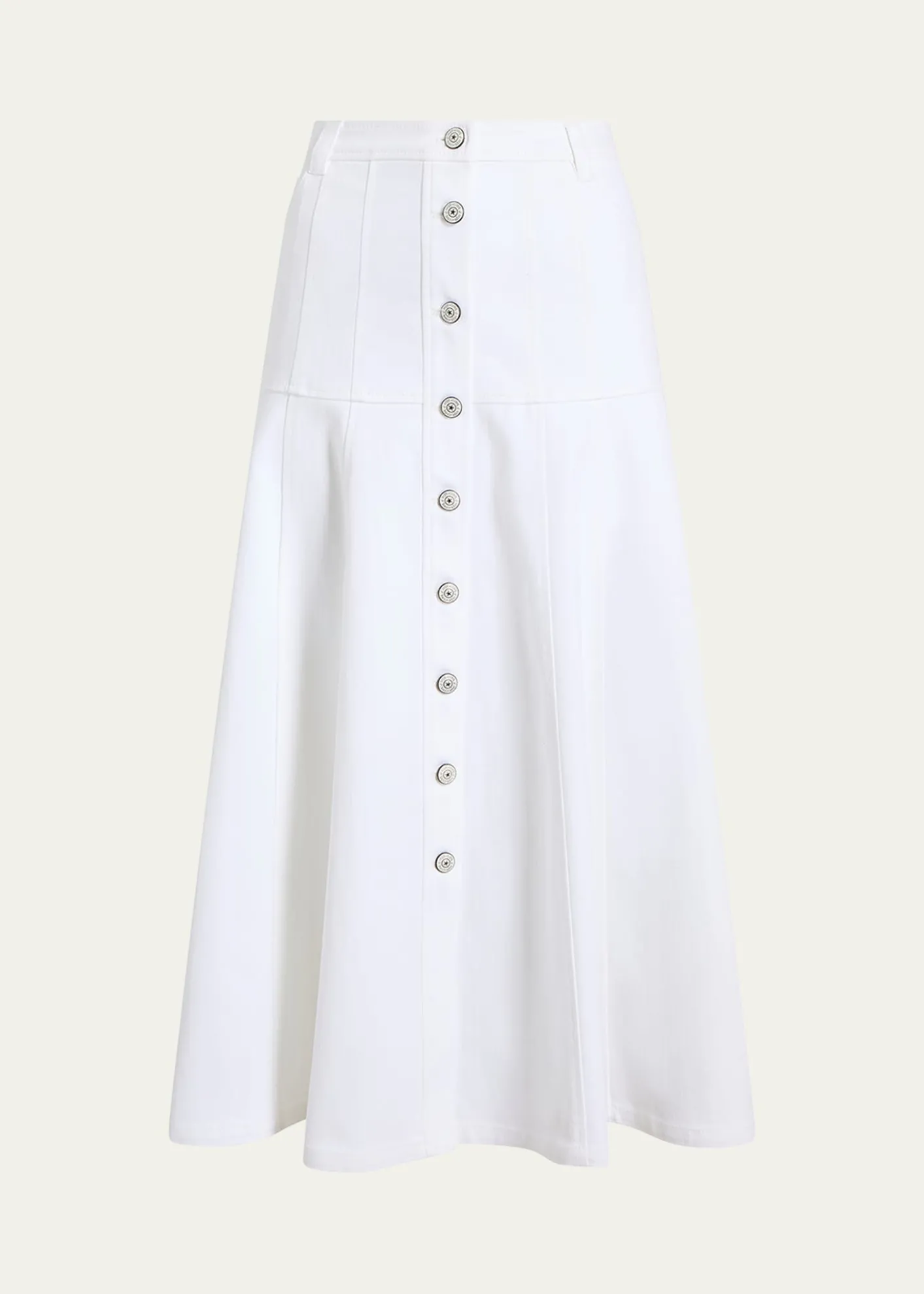 Cinq a SeptVeena Button-Front Midi Skirt