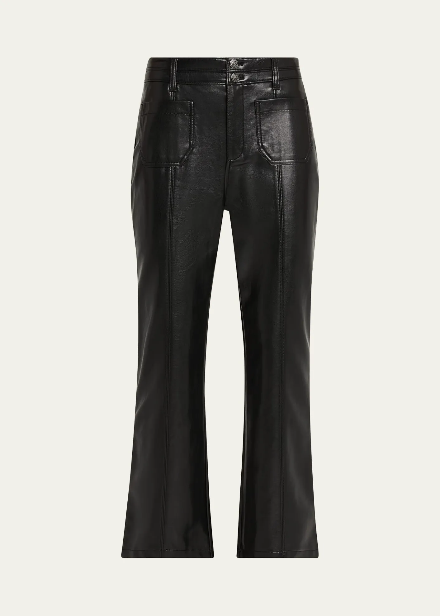 Cinq a SeptVegan Leather Kick-Flare Pants