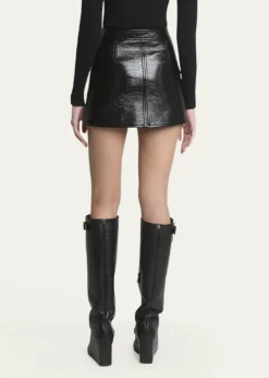 CourregesReedition Vinyl Mini Skirt