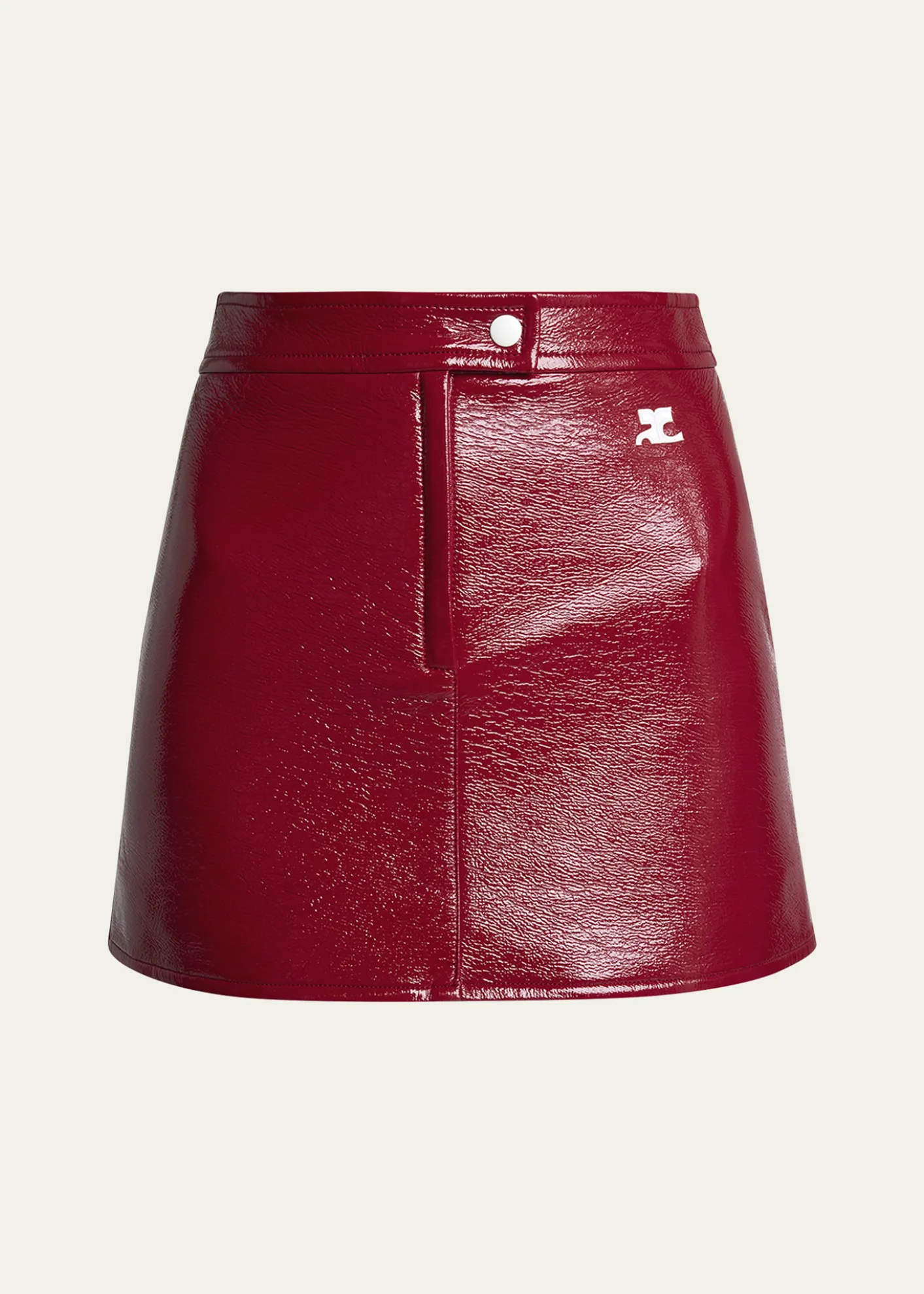 CourregesReedition Vinyl Mini Skirt