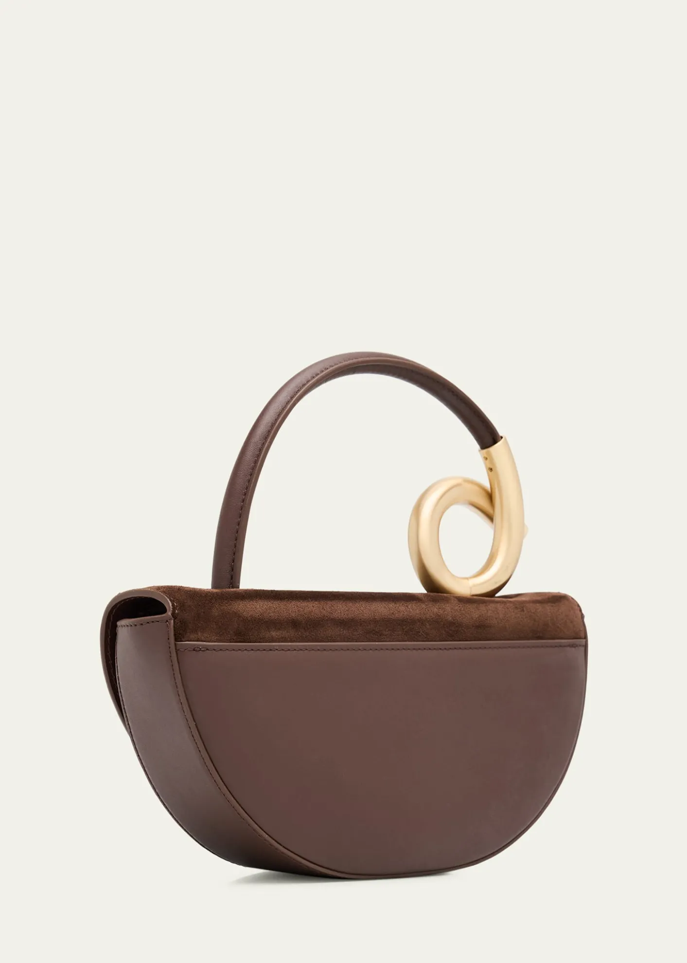 Cult GaiaAzariah Half-Moon Suede Top-Handle Bag