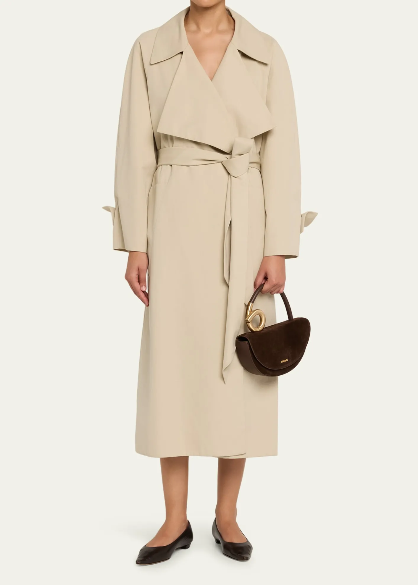 Cult GaiaAzariah Half-Moon Suede Top-Handle Bag
