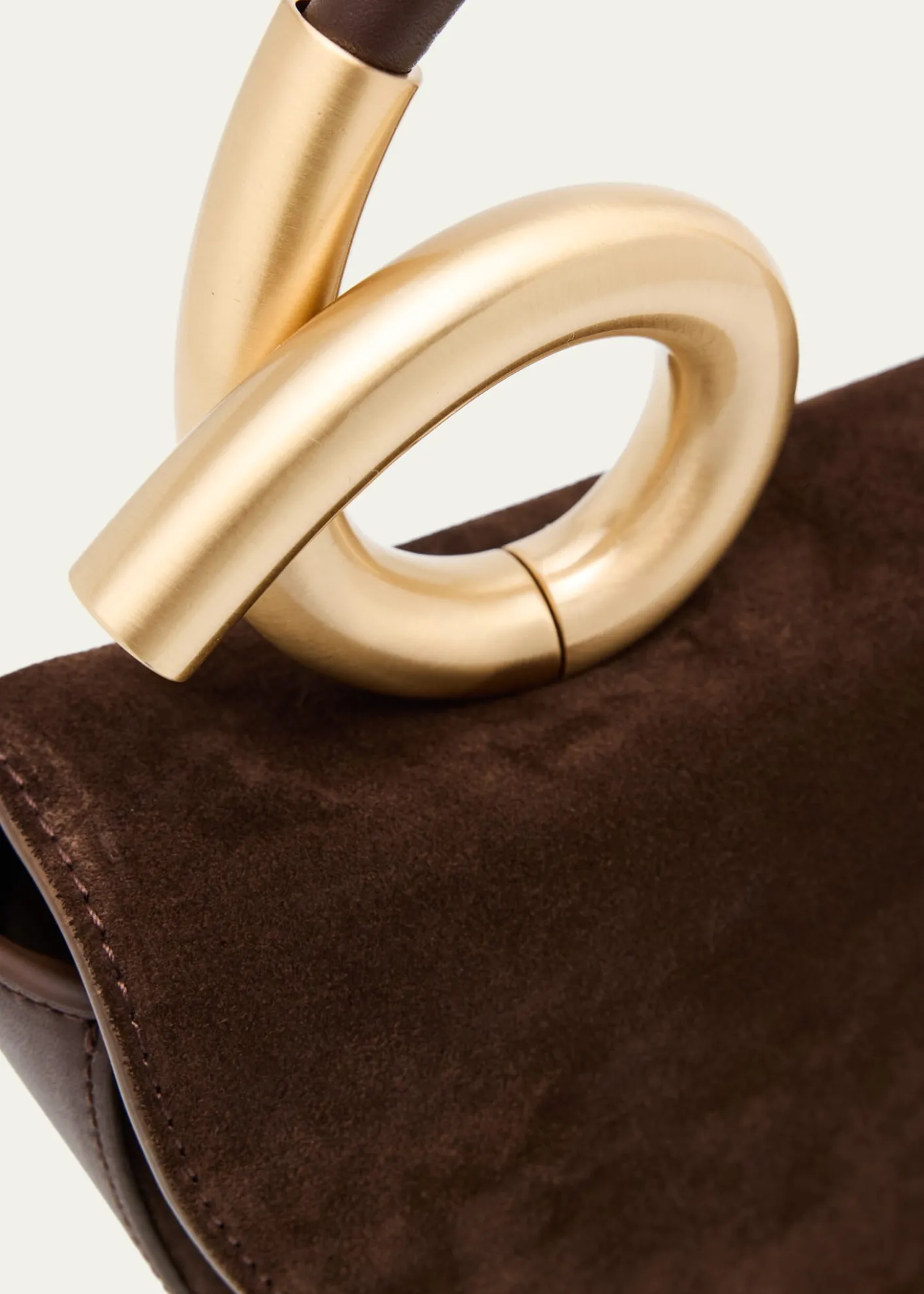 Cult GaiaAzariah Half-Moon Suede Top-Handle Bag