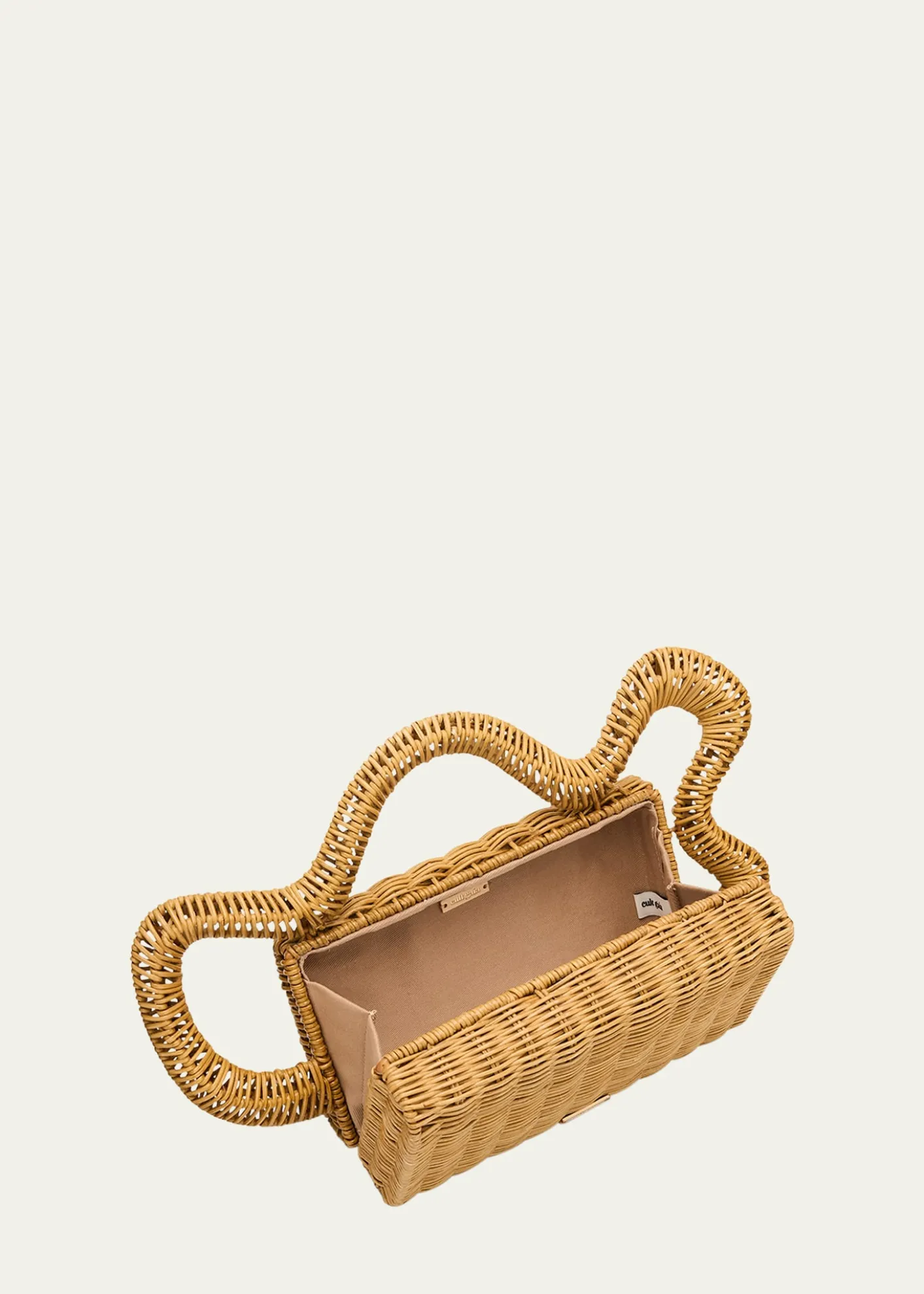 Cult GaiaElsa Wavy Rattan Clutch Bag