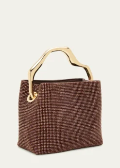 Cult GaiaSolene Mini Rhinestone Sculptural Top-Handle Bag