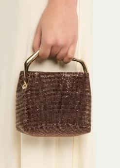 Cult GaiaSolene Mini Rhinestone Sculptural Top-Handle Bag