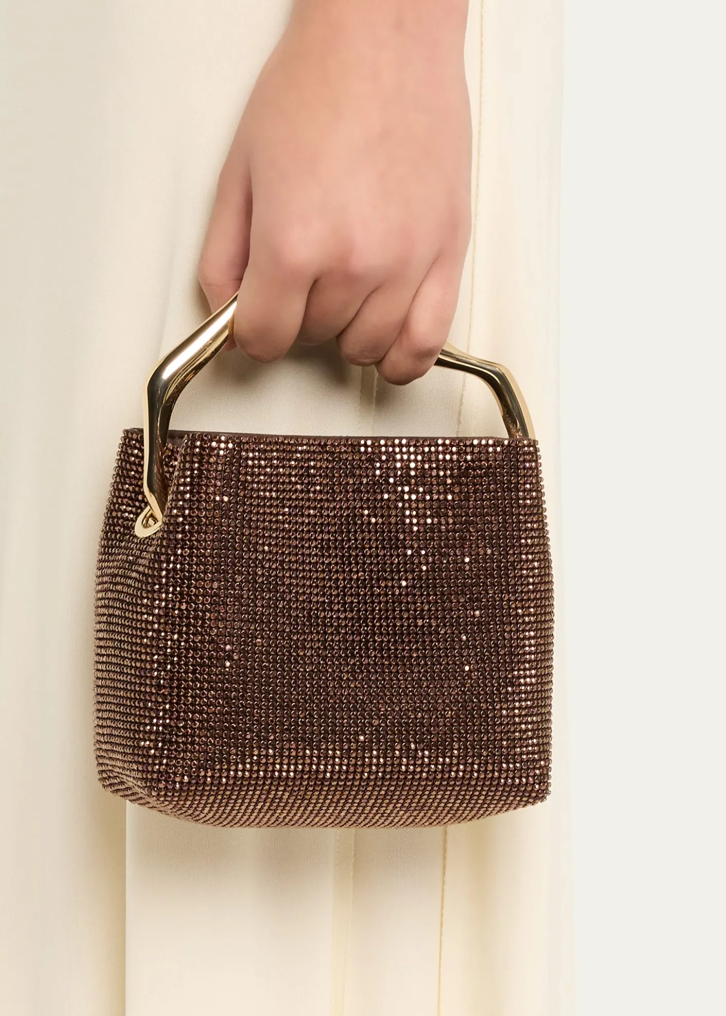 Cult GaiaSolene Mini Rhinestone Sculptural Top-Handle Bag