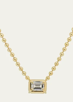 Dara KayeSolar Drop Emerald-Cut Lab-Grown Diamond Solitaire Necklace