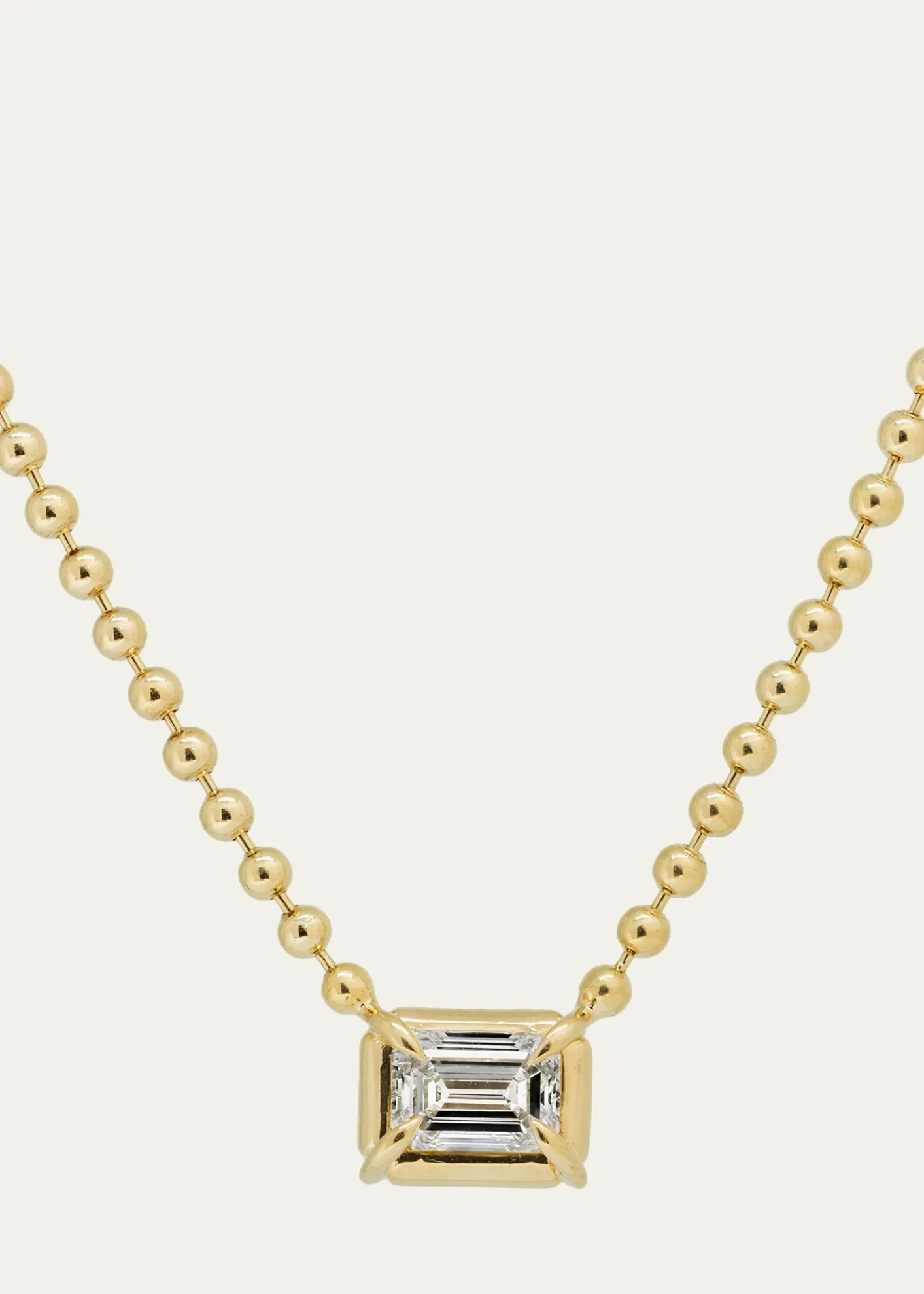 Dara KayeSolar Drop Emerald-Cut Lab-Grown Diamond Solitaire Necklace