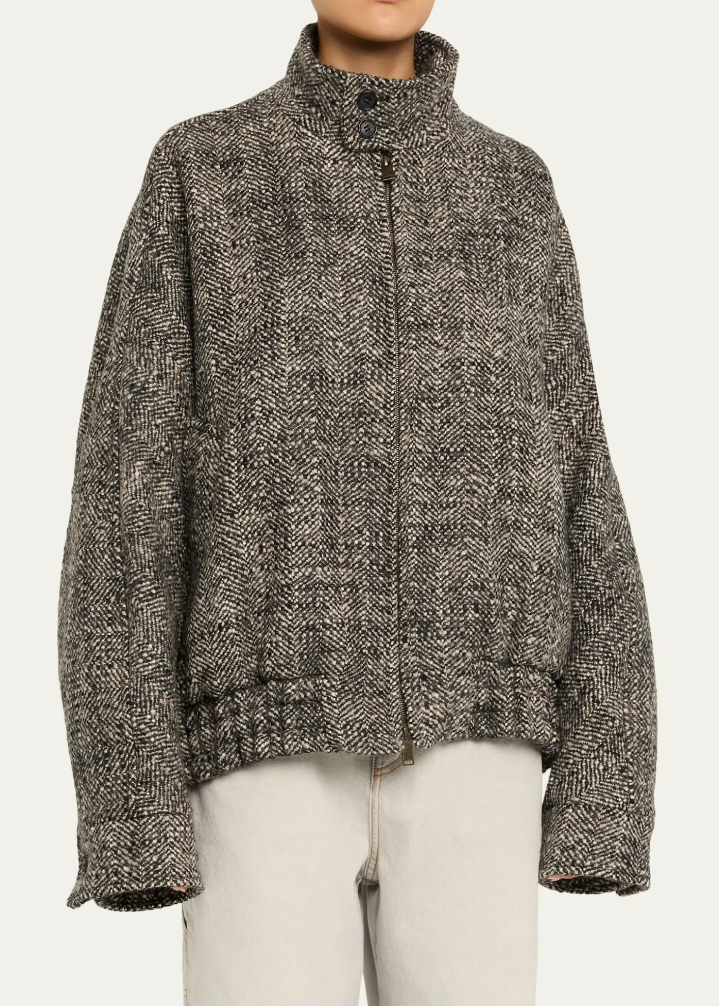 DARKPARKLee Oversized Herringbone Bomber Jacket