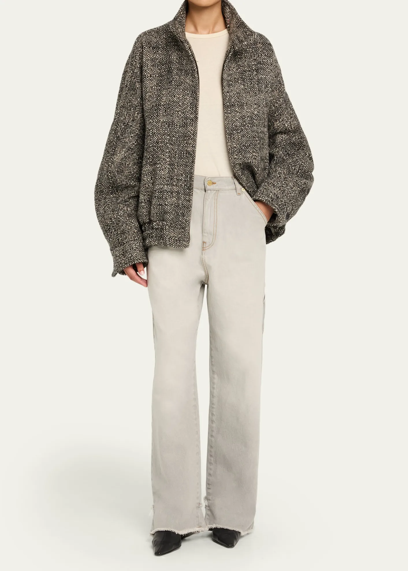DARKPARKLee Oversized Herringbone Bomber Jacket