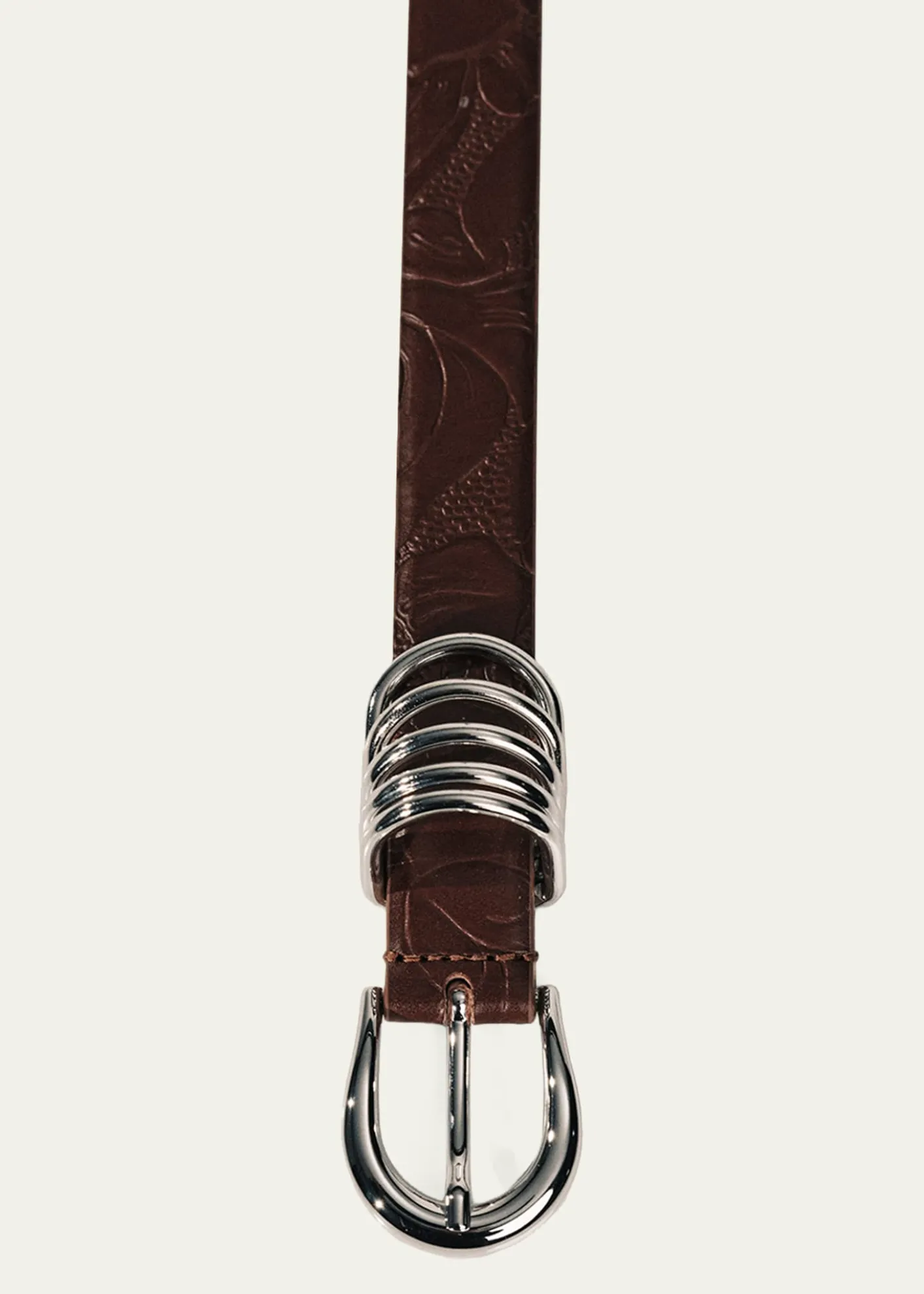 DehancheHollyhock Embossed Leather Belt