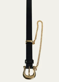DehancheLuzia Chain-Embellished Leather Belt