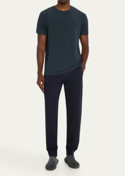 Derek RoseMen's Marl Crewneck Short-Sleeve Knit Tee