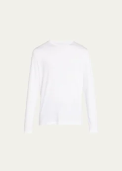 Derek RoseMen's Stretch Long Sleeve Crewneck T-Shirt