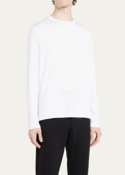 Derek RoseMen's Stretch Long Sleeve Crewneck T-Shirt