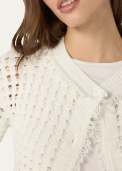 Diane von FurstenbergCelestina Fringed Open-Stitch Cardigan