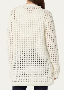 Diane von FurstenbergCelestina Fringed Open-Stitch Cardigan