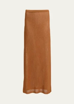 Diane von FurstenbergHarmon Straight Shimmer Mesh Knit Maxi Skirt