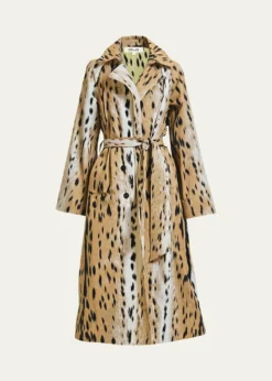 Diane von FurstenbergKamirah Belted Animal-Print Trench Coat