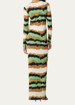 Diane von FurstenbergRobin Watercolor-Print Column Maxi Dress