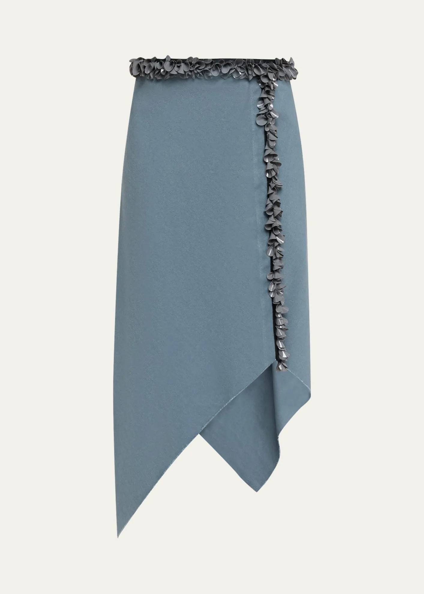 DiotimaDarliston Embellished Asymmetric Cotton Midi Skirt