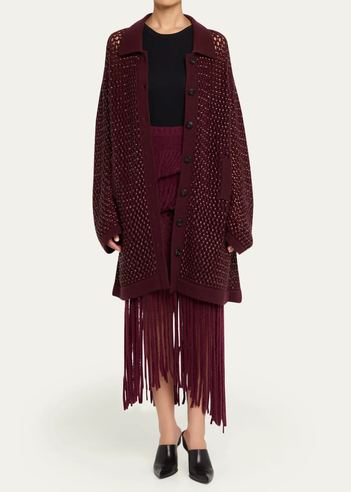 DiotimaMedusa Fringe Knit Skirt