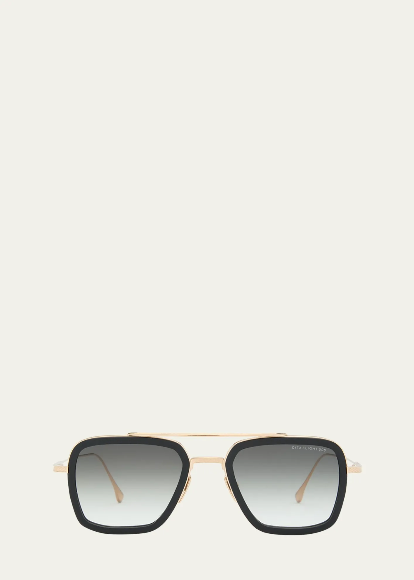 DitaMen's Flight 006 Double Bridge Metal Aviator Sunglasses