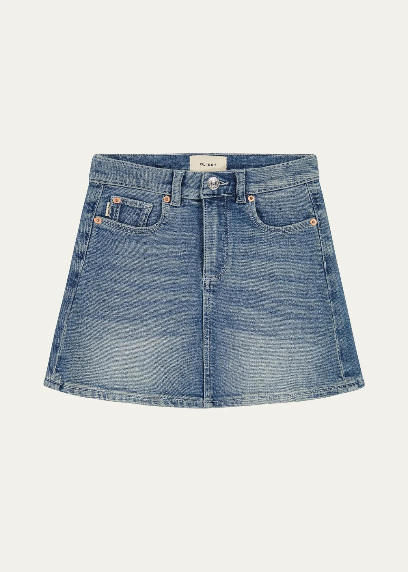 DL1961Girl's Jenny Denim Mini Skirt, Size 7-14