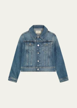 DL1961Girl's Manning Denim Trucker Jacket, Size S-L